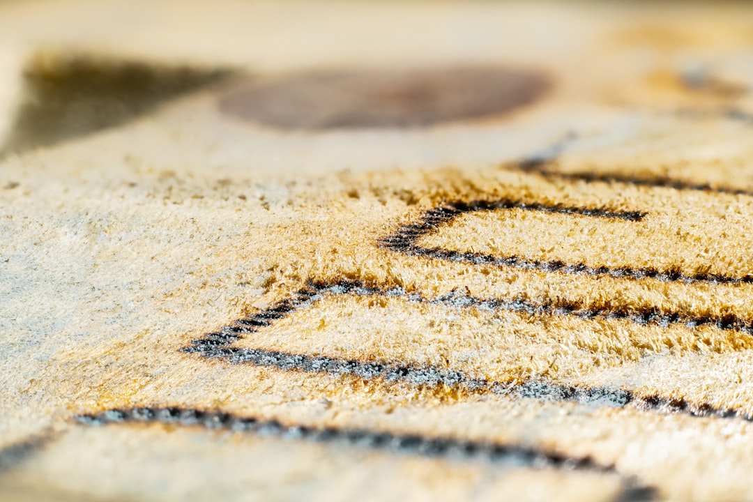 Close-up of a handmade rug with a textured design